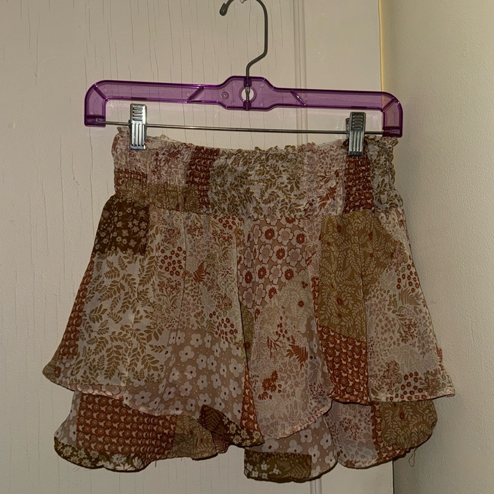 Altar’d State Patchwork Mini Skirt